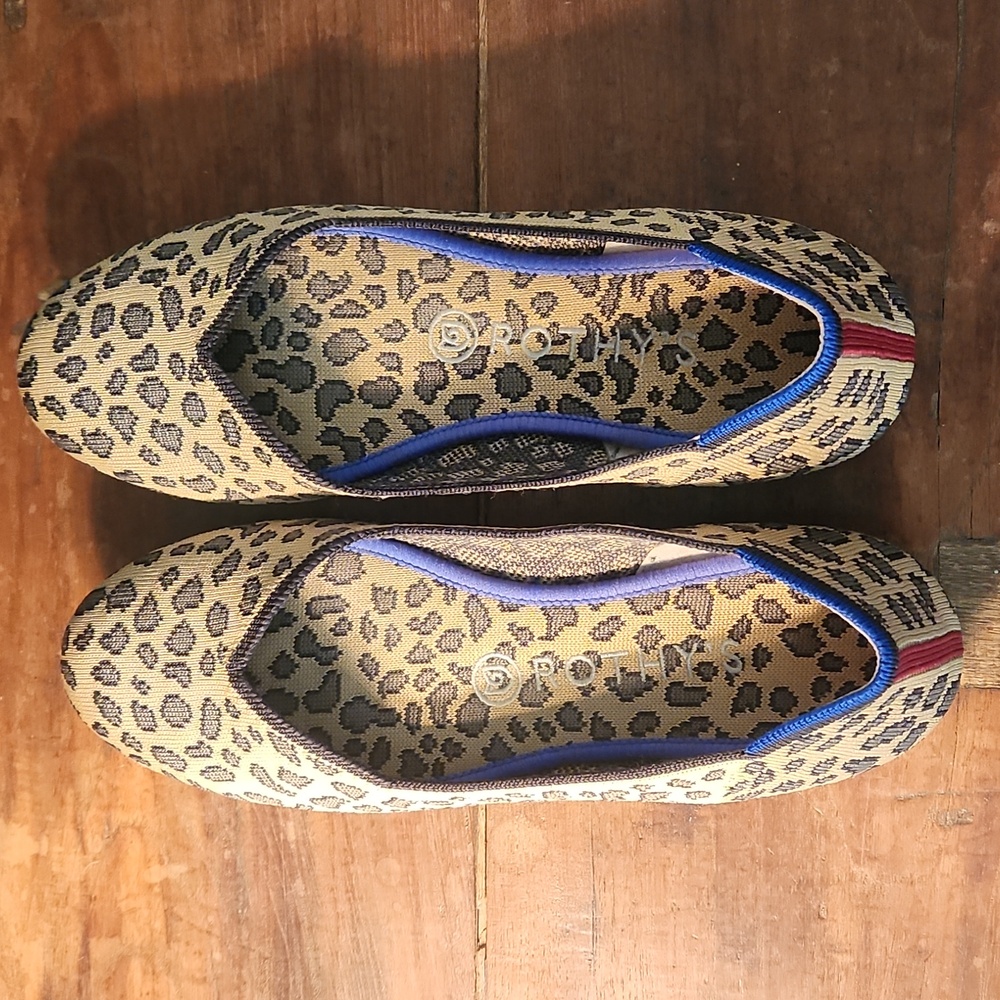 Rothy's Spotted Leopard Flats Size 8